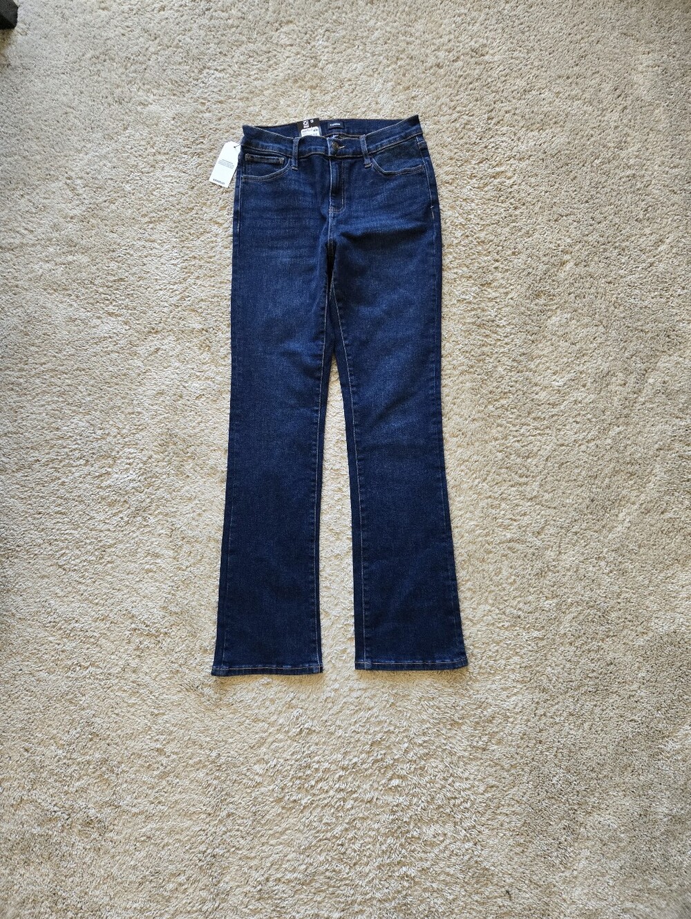 Express Boot Cut Jeans Womens 8 Dark Wash Blue